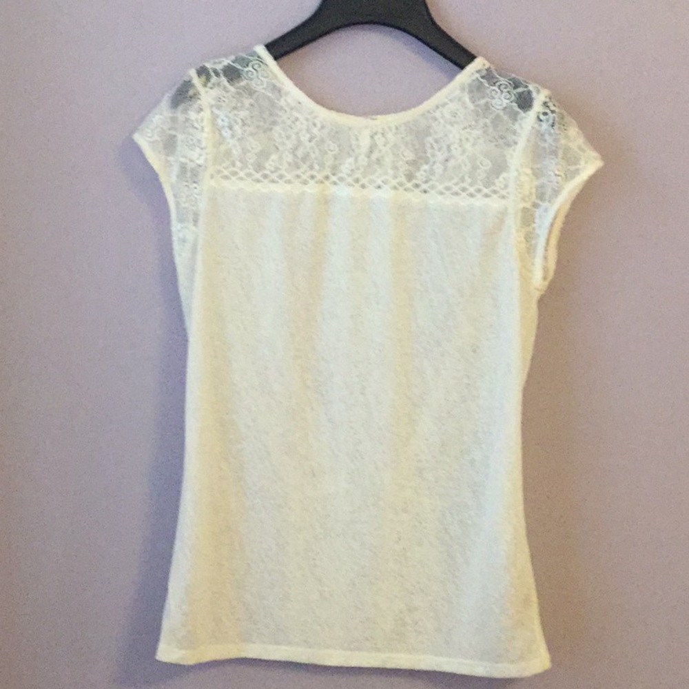 Free people ivory lace top